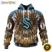 Customized NHL Seattle Kraken Hoodie Special Native Costume Design 3D Hoodie Unisex Tshirt Hoodie