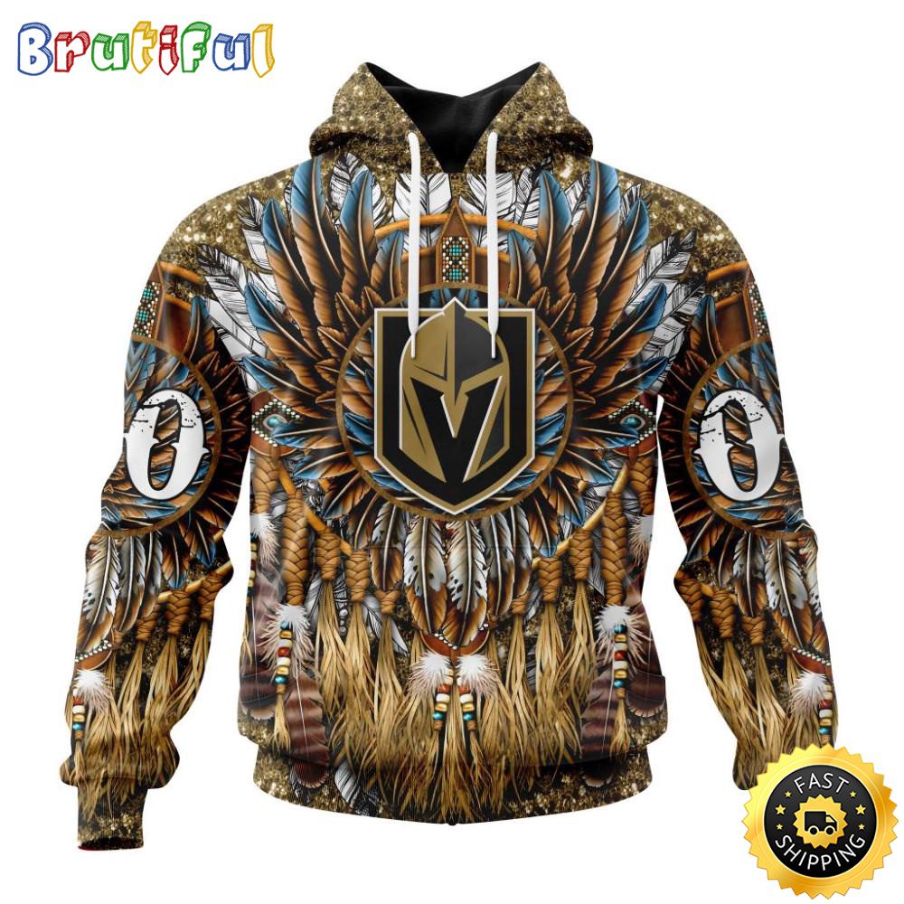 Customized NHL Vegas Golden Knights Hoodie Special Native Costume Design 3D Hoodie Unisex Tshirt Hoodie