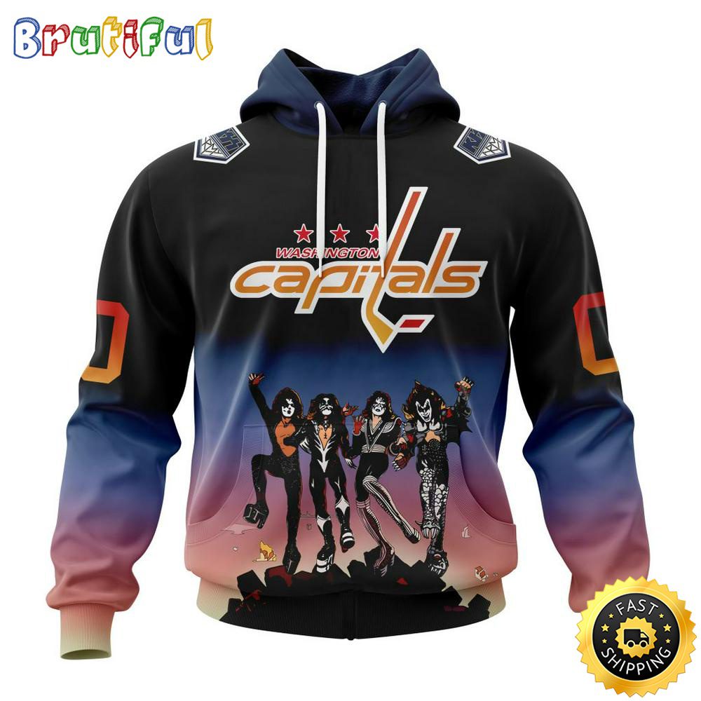 Customized NHL Washington Capitals Hoodie X KISS Band Design All Over Print 3D Hoodie Unisex Hoodie Tshirt Customized NHL Washington Capitals Hoodie X KISS Band Design All Over Print 3D Hoodie Unisex Hoodie Tshirt