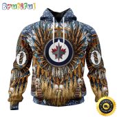 Customized NHL Winnipeg Jets Hoodie Special Native Costume Design 3D Hoodie Unisex Tshirt Hoodie