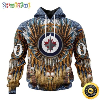 Customized NHL Winnipeg Jets Hoodie Special Native Costume Design 3D Hoodie Unisex Tshirt Hoodie