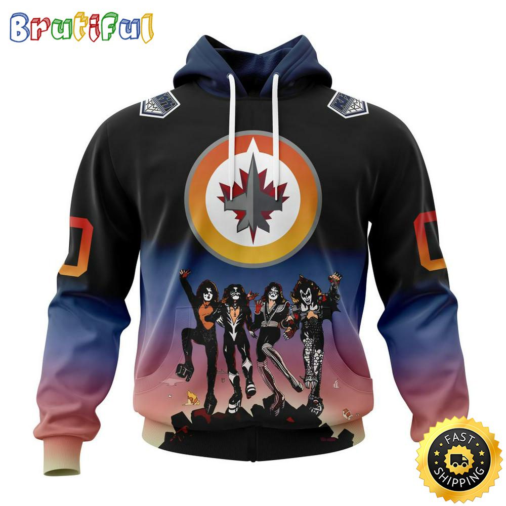 Customized NHL Winnipeg Jets Hoodie X KISS Band Design All Over Print 3D Hoodie Unisex Hoodie Tshirt Customized NHL Winnipeg Jets Hoodie X KISS Band Design All Over Print 3D Hoodie Unisex Hoodie Tshirt