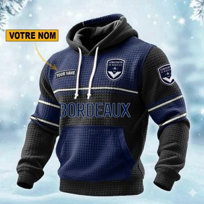FC Girondins de Bordeaux Personalized waffle knit hoodie
