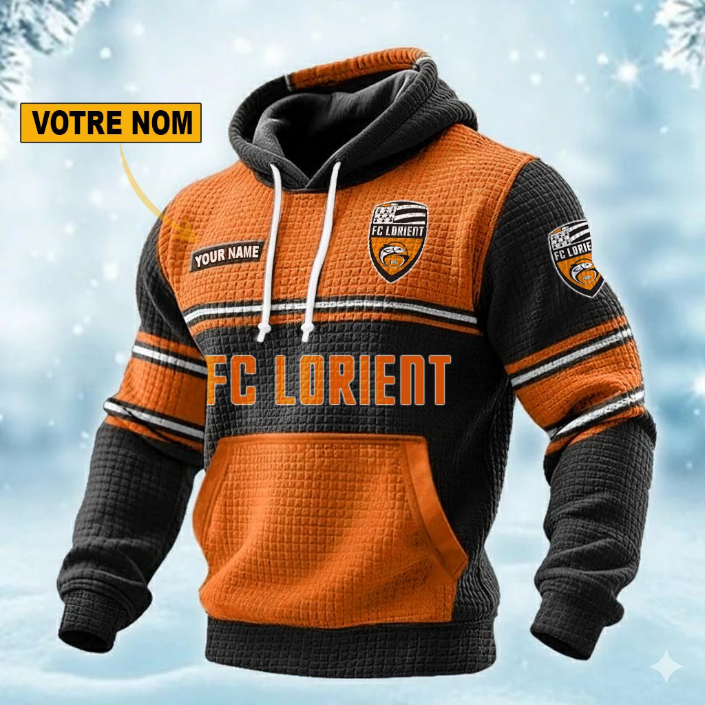 FC Lorient Personalized waffle knit hoodie FC Lorient Personalized waffle knit hoodie