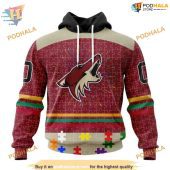 Fearless Against Autism NHL Arizona Coyotes Hoodie 3D, Special Arizona Coyotes Design