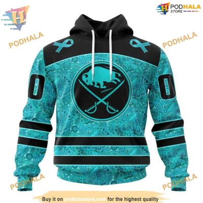 Fight Ovarian Cancer Special NHL Personalized Buffalo Sabres Hoodie 3D
