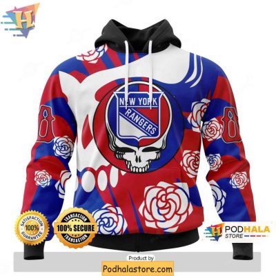 Grateful Dead New York Rangers 3D Hoodie Custom NHL Merch