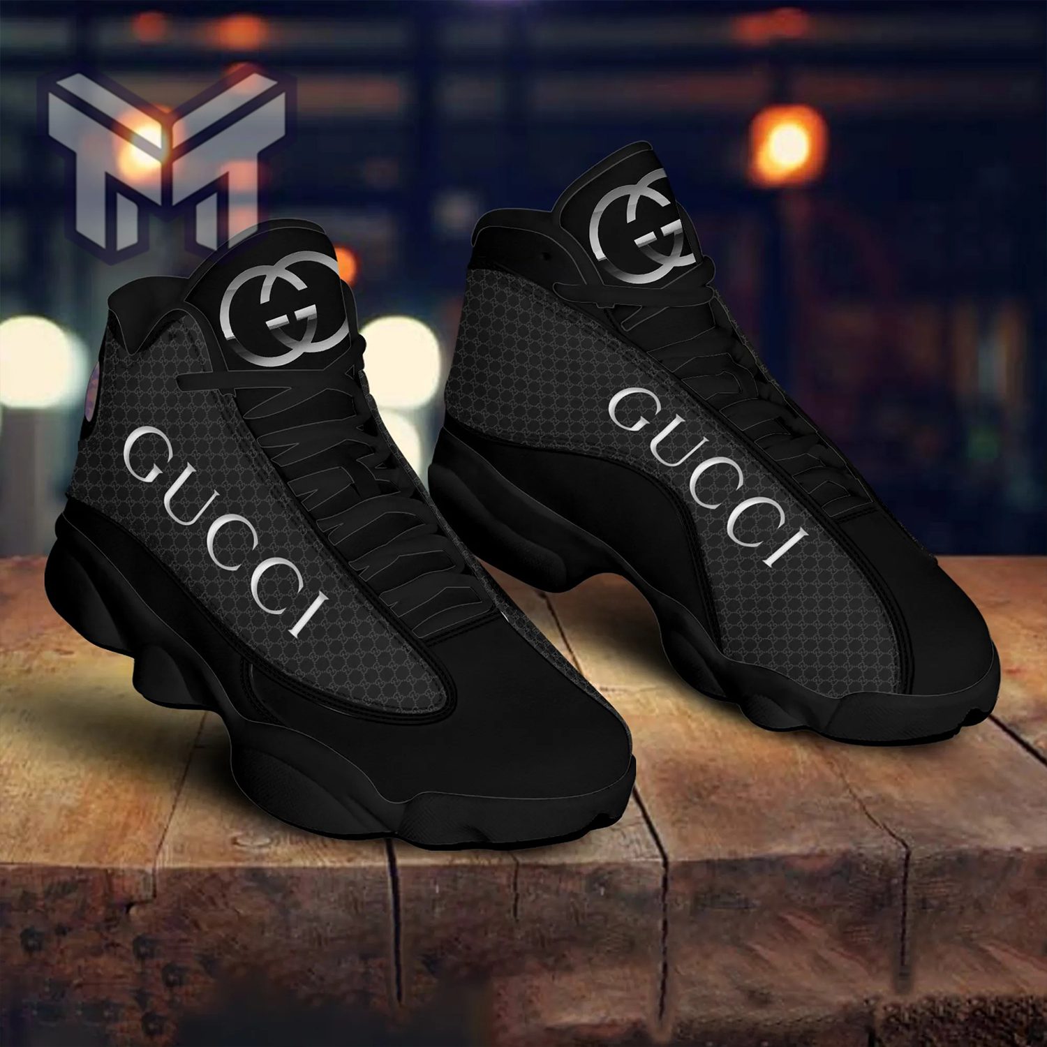 Gucci Black GC Air Jordan 13 Sneakers Shoes Gucci Black GC Air Jordan 13 Sneakers Shoes