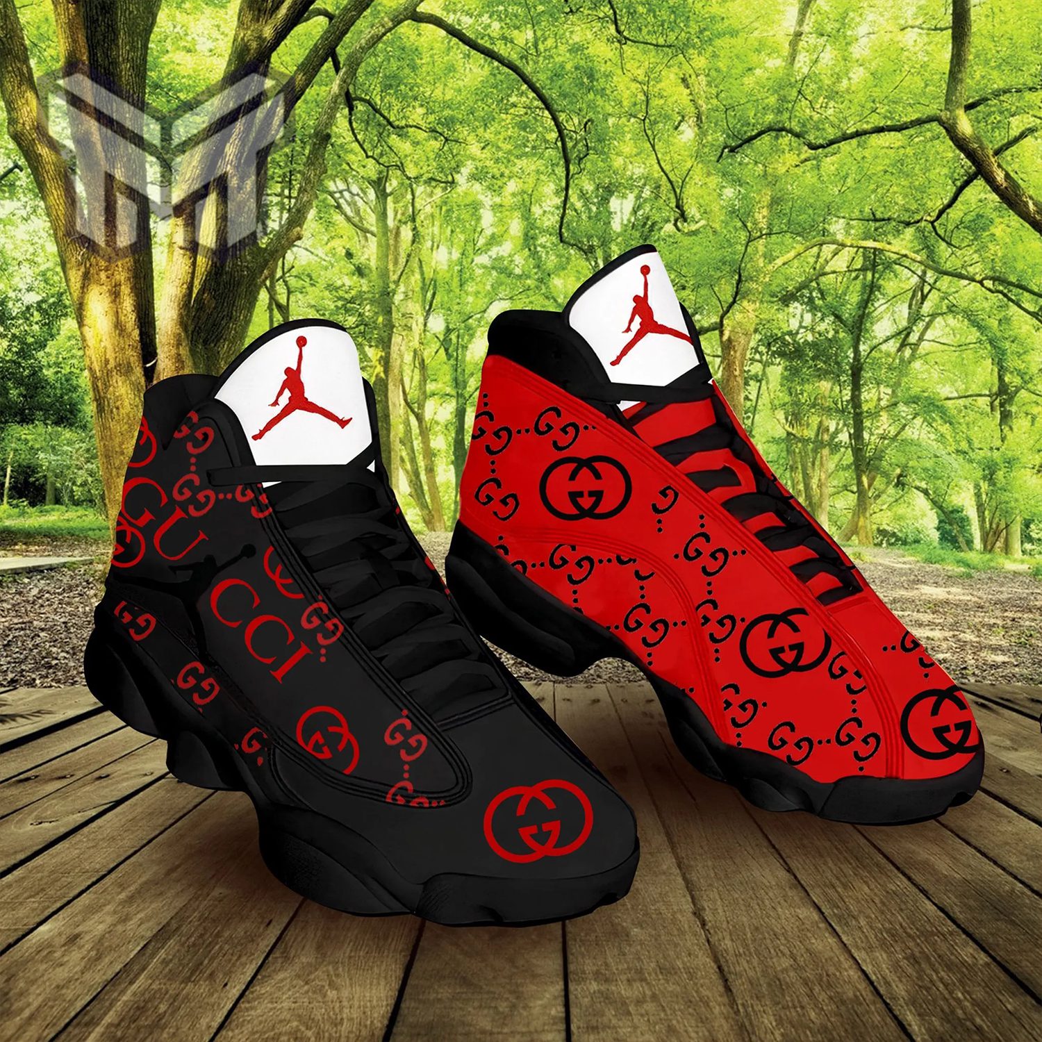 Gucci Jumpman Red Air Jordan 13 Sneakers Shoes Gucci Jumpman Red Air Jordan 13 Sneakers Shoes