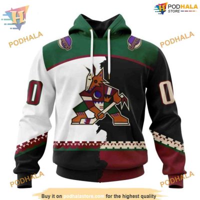 Home And Away Mix 2023 NHL Arizona Coyotes Hoodie 3D, Personalized Arizona Coyotes Apparel