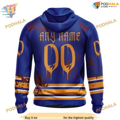 Jersey Ribs Halloween Design NHL Specialized Buffalo Sabres 3D Hoodie