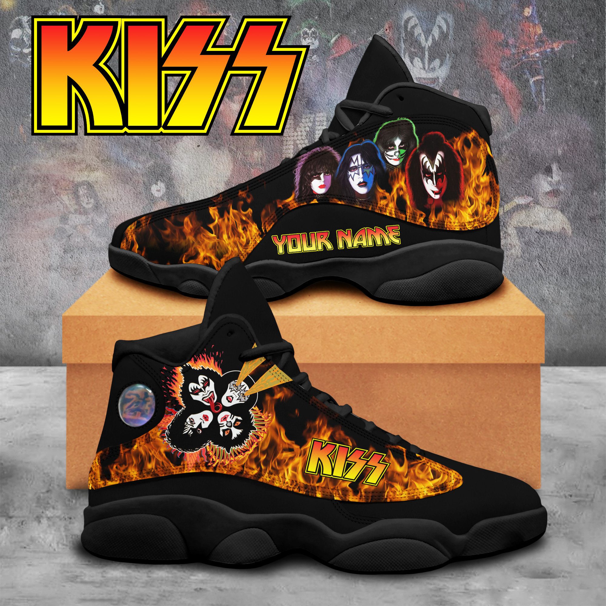 Kiss AJ13 Sneakers Air Jordan 13 Shoes Black Kiss AJ13 Sneakers Air Jordan 13 Shoes Black