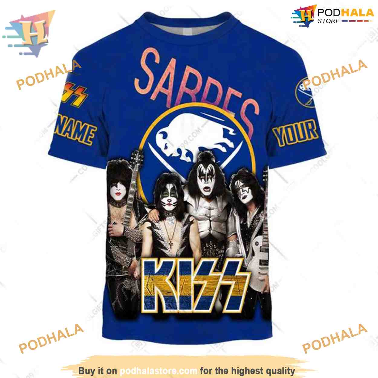 Kiss Band Style Personalized NHL Buffalo Sabres 3D Hoodie Exclusive Kiss Band Style Personalized NHL Buffalo Sabres 3D Hoodie Exclusive