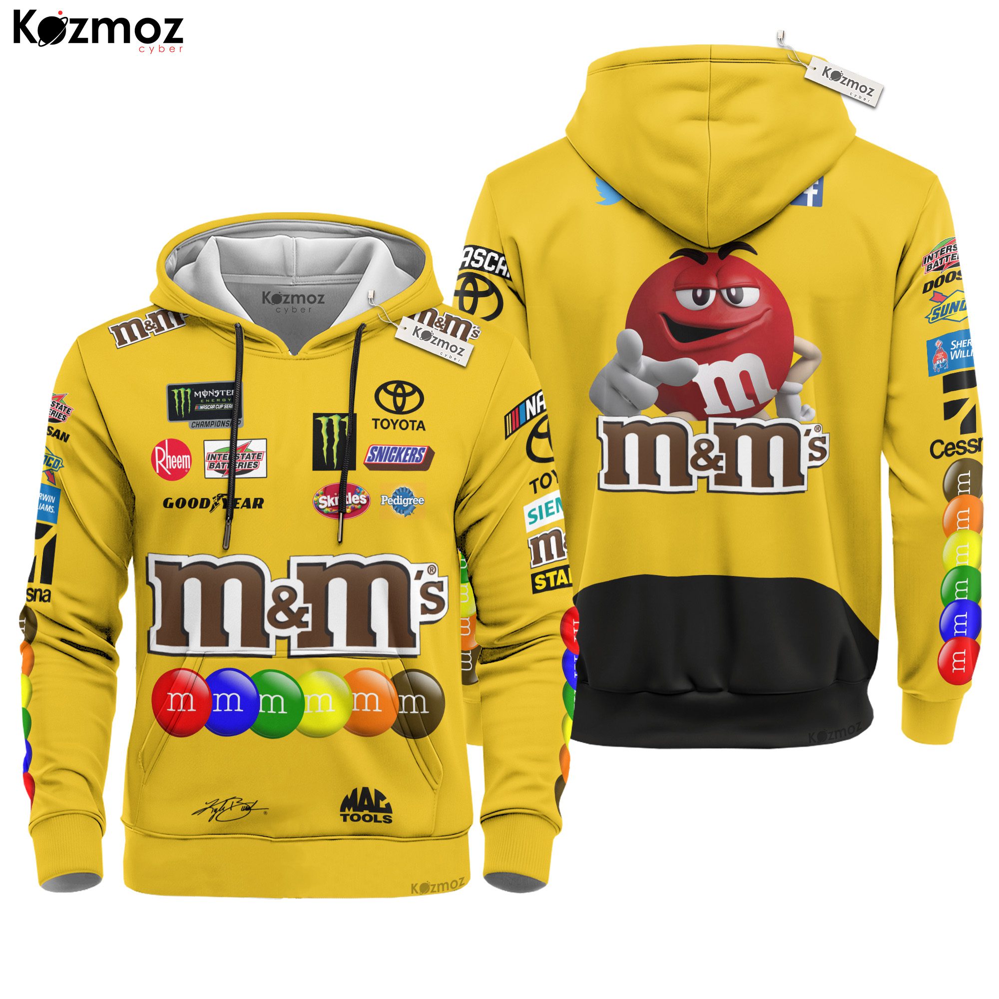 Kyle Busch Joe Gibbs Racing M&M's Racing Sponsor Race Suit 2020 Collection - NASCAR Racing Team Kyle Busch Joe Gibbs Racing M&M's Racing Sponsor Race Suit 2020 Collection - NASCAR Racing Team