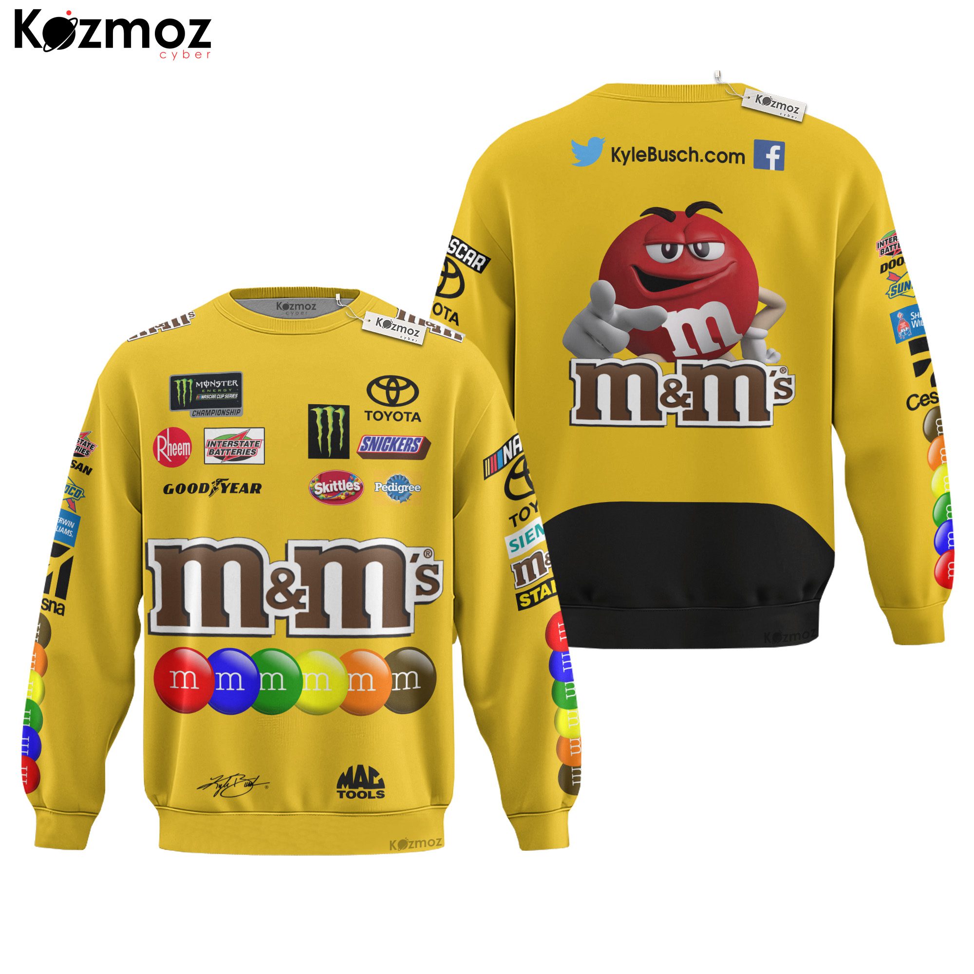 Kyle Busch Joe Gibbs Racing M&M's Racing Sponsor Race Suit 2020 Collection - NASCAR Racing Team Kyle Busch Joe Gibbs Racing M&M's Racing Sponsor Race Suit 2020 Collection - NASCAR Racing Team