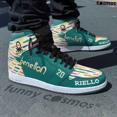 Benetton Gerhard Berger Custom Shoes Multicolor Livery B186 Racing Shoes