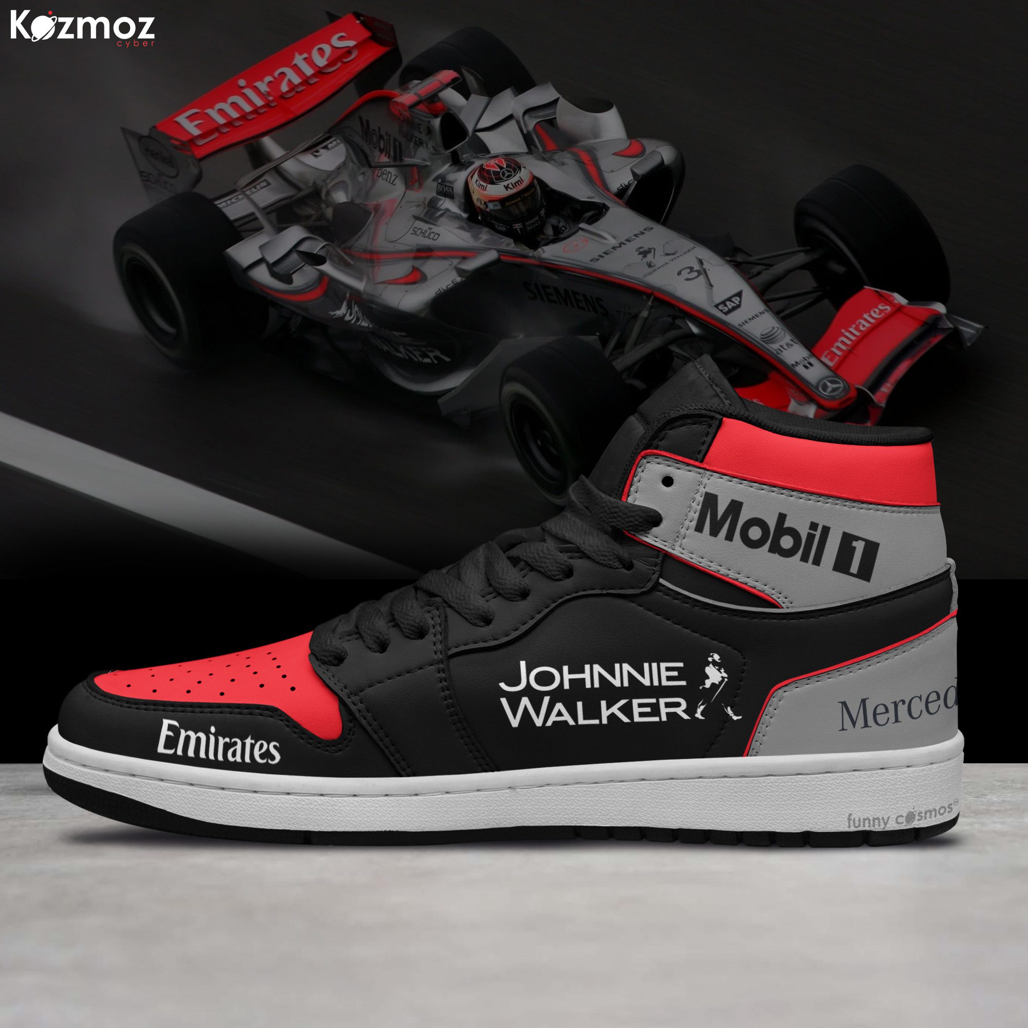McLaren Kimi Raikkonen Custom Shoes Chrome Livery 2006 Livery MP4-21 Racing Shoes McLaren Kimi Raikkonen Custom Shoes Chrome Livery 2006 Livery MP4-21 Racing Shoes