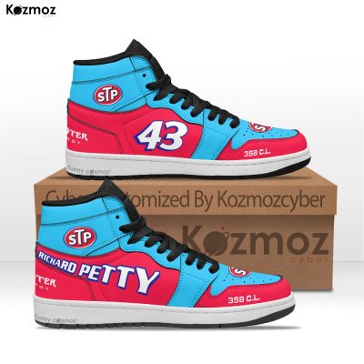 Lotus Richard Petty Custom Shoes Blue & STP Day-Glo Red #43 Livery 1972 Livery Petty Racing Shoes