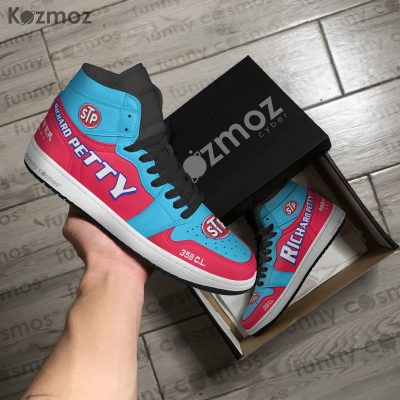 Lotus Richard Petty Custom Shoes Blue & STP Day-Glo Red #43 Livery 1972 Livery Petty Racing Shoes