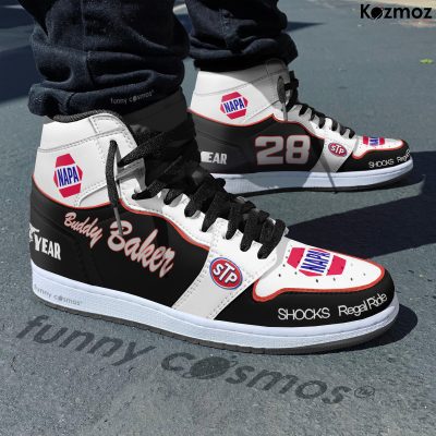 Buddy Baker Custom Shoes Ghost #28 Livery 1980 Livery Gray Racing Shoes
