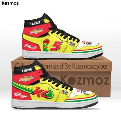 Kyle Larson Custom Shoes 5 Kellogg's Corn Flakes Throwback Livery 2024 Livery No. Racing Shoes