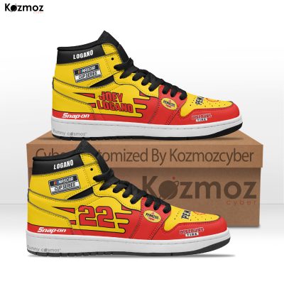Joey Logano Custom Shoes No. 22 Pennzoil Yellow-Red Primary Livery 2018 Livery Racing Shoes