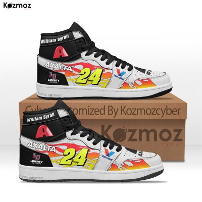 William Byron Custom Shoes No. 24 Axalta Throwback Livery 2025 Livery Racing Shoes