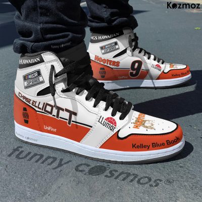 Chase Elliott Custom Shoes No. 9 Hooters Darlington Throwback Livery 2021 Livery Racing Shoes