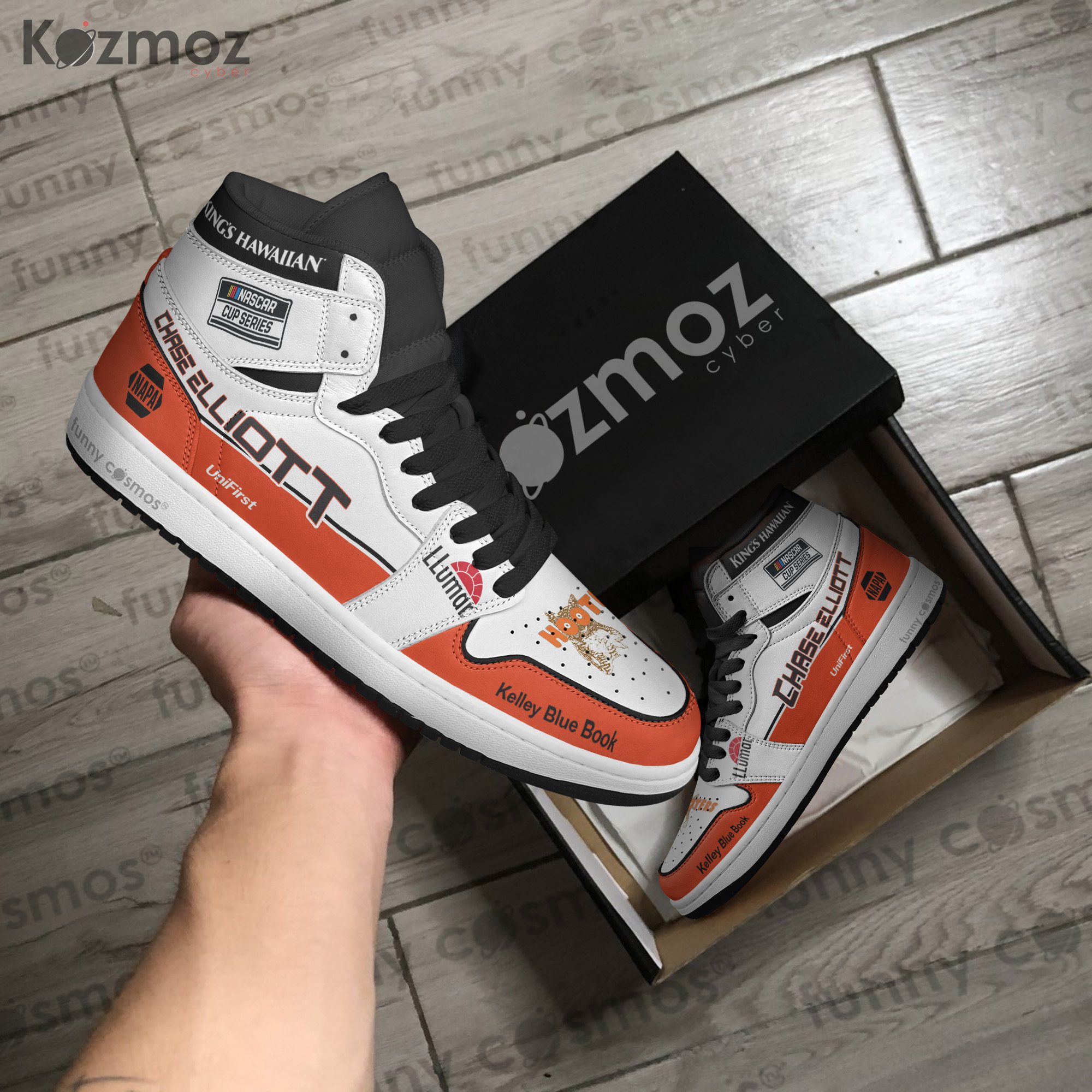 Chase Elliott Custom Shoes No. 9 Hooters Darlington Throwback Livery 2021 Livery Racing Shoes Chase Elliott Custom Shoes No. 9 Hooters Darlington Throwback Livery 2021 Livery Racing Shoes