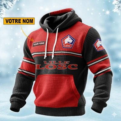 LOSC Lille Personalized waffle knit hoodie