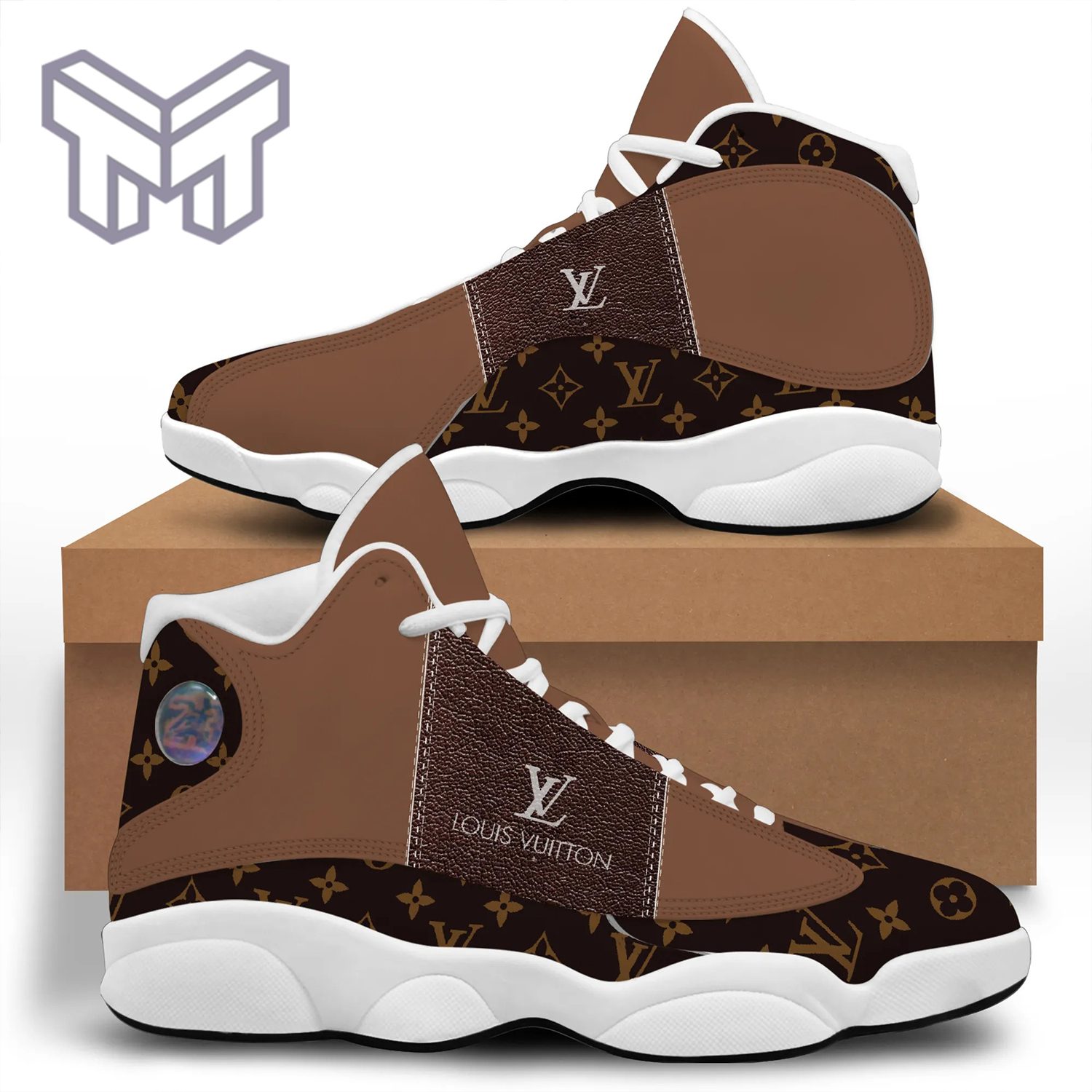 LV Brown Air Jordan 13 Sneakers Shoes LV Brown Air Jordan 13 Sneakers Shoes