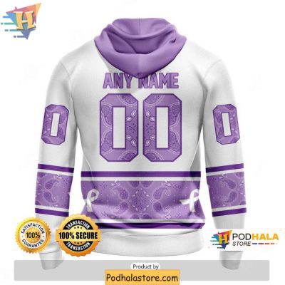 Lavender Pittsburgh Penguins 3D Hoodie NHL Cancer Awareness Custom Gear