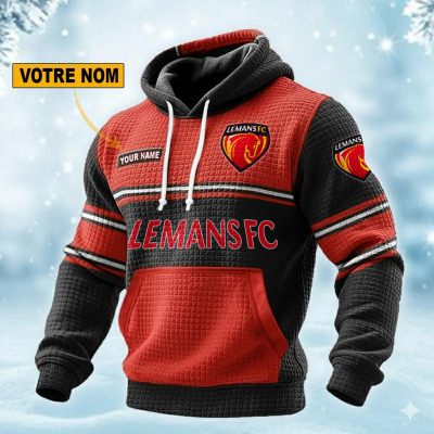 Le Mans FC Personalized waffle knit hoodie