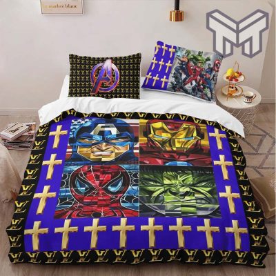 Louis Vuitton Bedding Set, Louis Vuitton Avenger Bedding Set, LV Home Decor