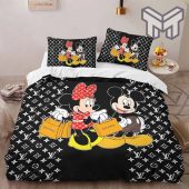 Louis Vuitton Bedding Set,Louis Vuitton Mickey Mouse Bedding Set, Bedspread, Duvet Cover Set