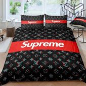 Louis Vuitton Supreme Luxury Premium Bedding Set Home Decor