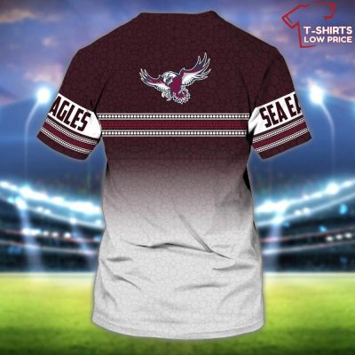 Manly Warringah Sea Eagles Nrl Personalized Name 3D T-Shirt Hoodie Zipper Hoodie for men and women