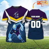 Melbourne Storm Nrl Personalized Name And Number 3D T-Shirt Hoodie Zipper Hoodie for men and women Gift For Fans