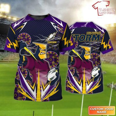 Melbourne Storm Personalized Name 3D T-Shirt Hoodie Zipper Hoodie for men and women Gift For Nrl Fan