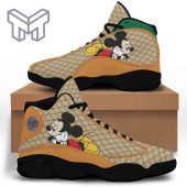 Mickey Gucci Black Air Jordan 13 Sneakers Shoes High Top Shoes For Men Women