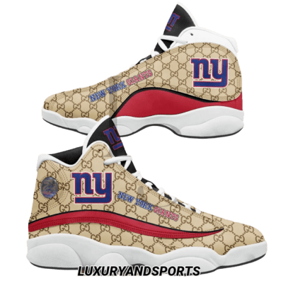 Nfl New York Giants Gucci Air Jordan 13 Sneakers