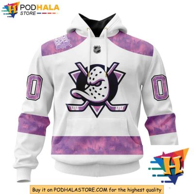NHL Anaheim Ducks 3D Hoodie, Custom Cancer Awareness Edition, Support Fight