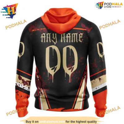 NHL Jersey Your Ribs Design Halloween Anaheim Ducks Hoodie 3D