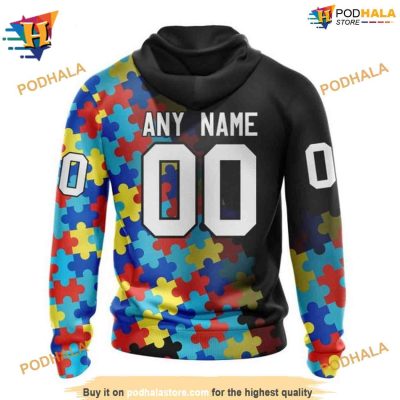 NHL Special Black Autism Awareness Unique Anaheim Ducks Hoodie 3D Design