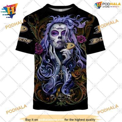NHL Tattoo Girl Artwork 2023 Unisex Unique Anaheim Ducks Hoodie 3D