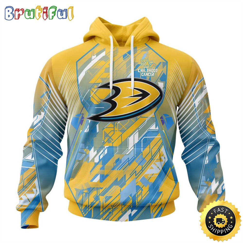 NHL Anaheim Ducks All Over Print 3D Hoodie Fearless Against Childhood Cancers Show Team Spirit NHL Anaheim Ducks All Over Print 3D Hoodie Fearless Against Childhood Cancers Show Team Spirit