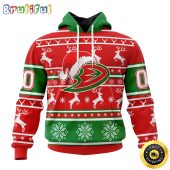NHL Anaheim Ducks Specialized Unisex Christmas Is Coming Santa Claus All Over Print 3D Hoodie Gift For Christmas Day