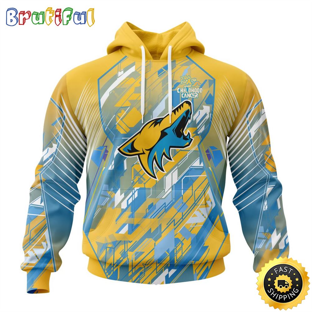 NHL Arizona Coyotes All Over Print 3D Hoodie Fearless Against Childhood Cancers Show Team Spirit NHL Arizona Coyotes All Over Print 3D Hoodie Fearless Against Childhood Cancers Show Team Spirit