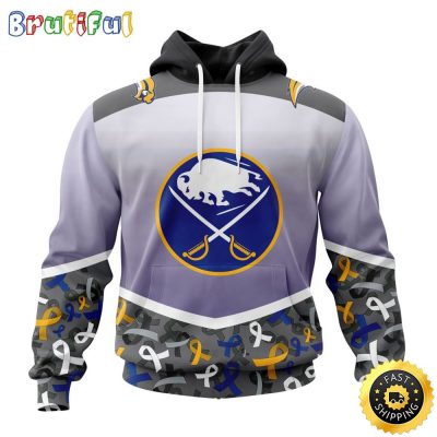 NHL Buffalo Sabres Specialized Sport Fights Again All Cancer All Over Print 3D Hoodie Unisex Hoodie