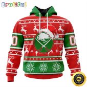 NHL Buffalo Sabres Specialized Unisex Christmas Is Coming Santa Claus All Over Print 3D Hoodie Gift For Christmas Day